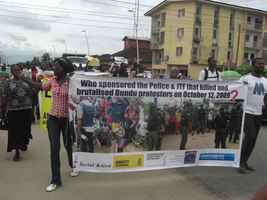 protestors on the street of Port Harcourt WHD 2010