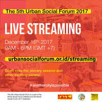 Bandung, Indonesia, 5th Urban Social Forum: December 16, 2017