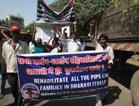 Mumbai, Demostration to support alternative to evictions in Dharavi, MARCH 2011