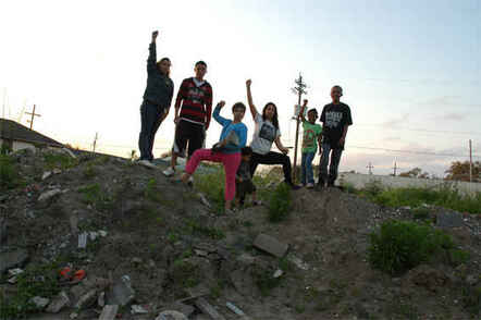 Standing on Katrina rubble, youth claim a better future with PPEHRC National Organizer, Cheri Honkala